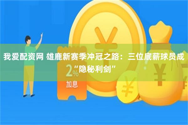 我爱配资网 雄鹿新赛季冲冠之路：三位底薪球员成“隐秘利剑”