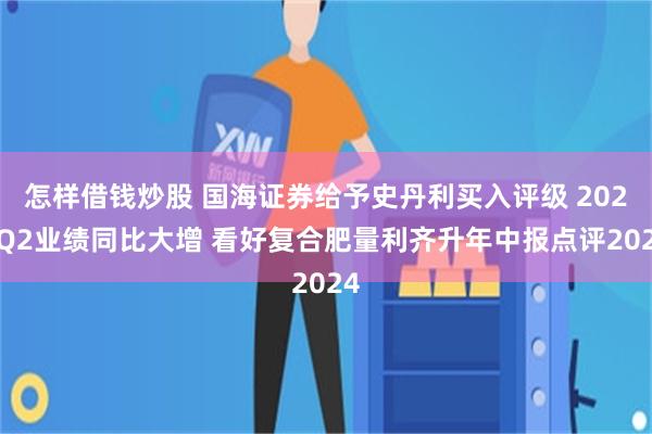 怎样借钱炒股 国海证券给予史丹利买入评级 2024Q2业绩同比大增 看好复合肥量利齐升年中报点评2024