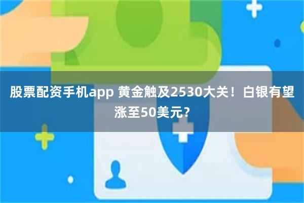 股票配资手机app 黄金触及2530大关！白银有望涨至50美元？