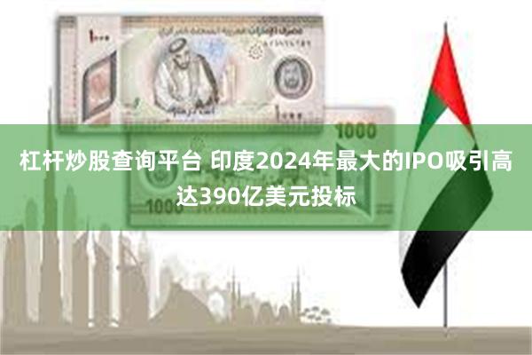杠杆炒股查询平台 印度2024年最大的IPO吸引高达390亿美元投标