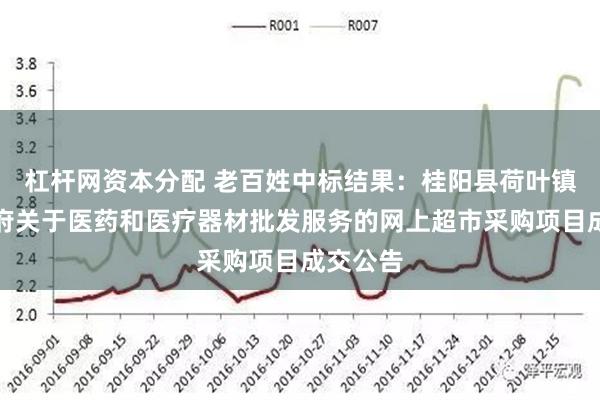 杠杆网资本分配 老百姓中标结果：桂阳县荷叶镇人民政府关于医药和医疗器材批发服务的网上超市采购项目成交公告