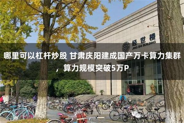 哪里可以杠杆炒股 甘肃庆阳建成国产万卡算力集群，算力规模突破5万P