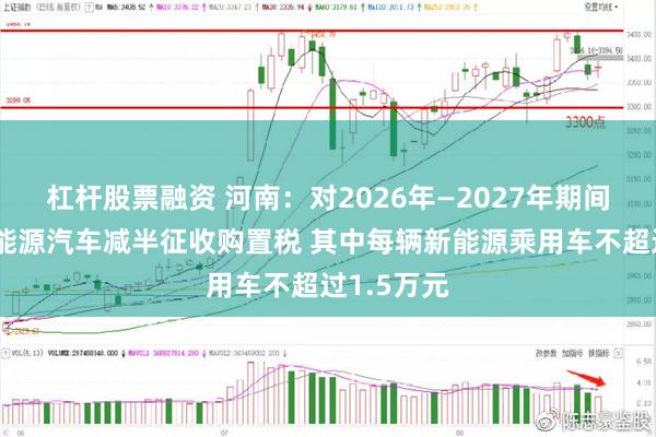 杠杆股票融资 河南：对2026年—2027年期间购置的新能源汽车减半征收购置税 其中每辆新能源乘用车不超过1.5万元