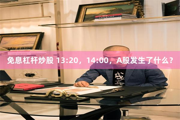 免息杠杆炒股 13:20，14:00，A股发生了什么？